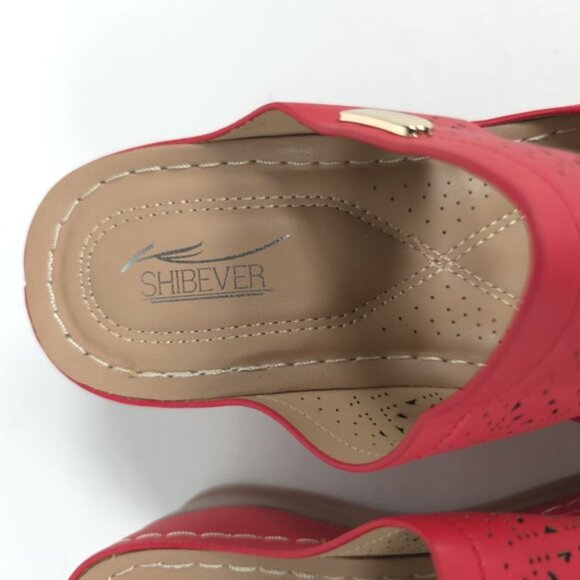 NWOT SHIBEVER Low Comfortable Wedge Platform Sandal Open stow Slip On Sz 39 US 8 - Picture 8 of 16